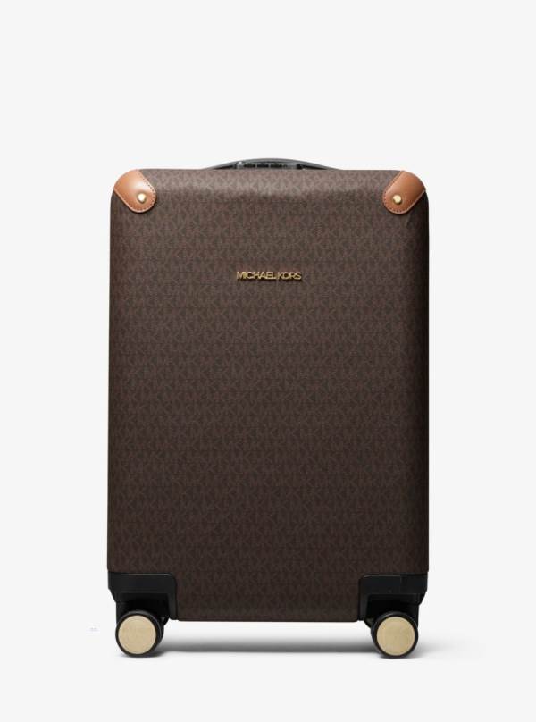 Panske Kufre Michael Kors Logo Čokoláda Žlté - Tasky Michael Kors Obchod | DBSUI-8917